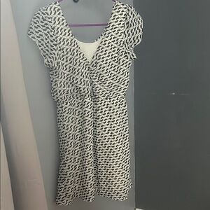 Elegant Black and White Patterned Dress